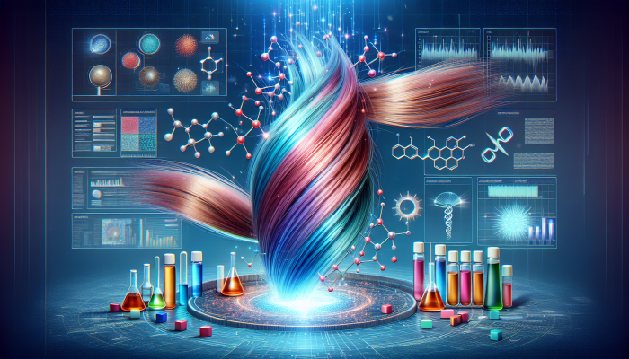 Visual representation of Olaplex technology demonstrating the restoration and fortification of hair bonds, transforming damaged hair into healthy strands.