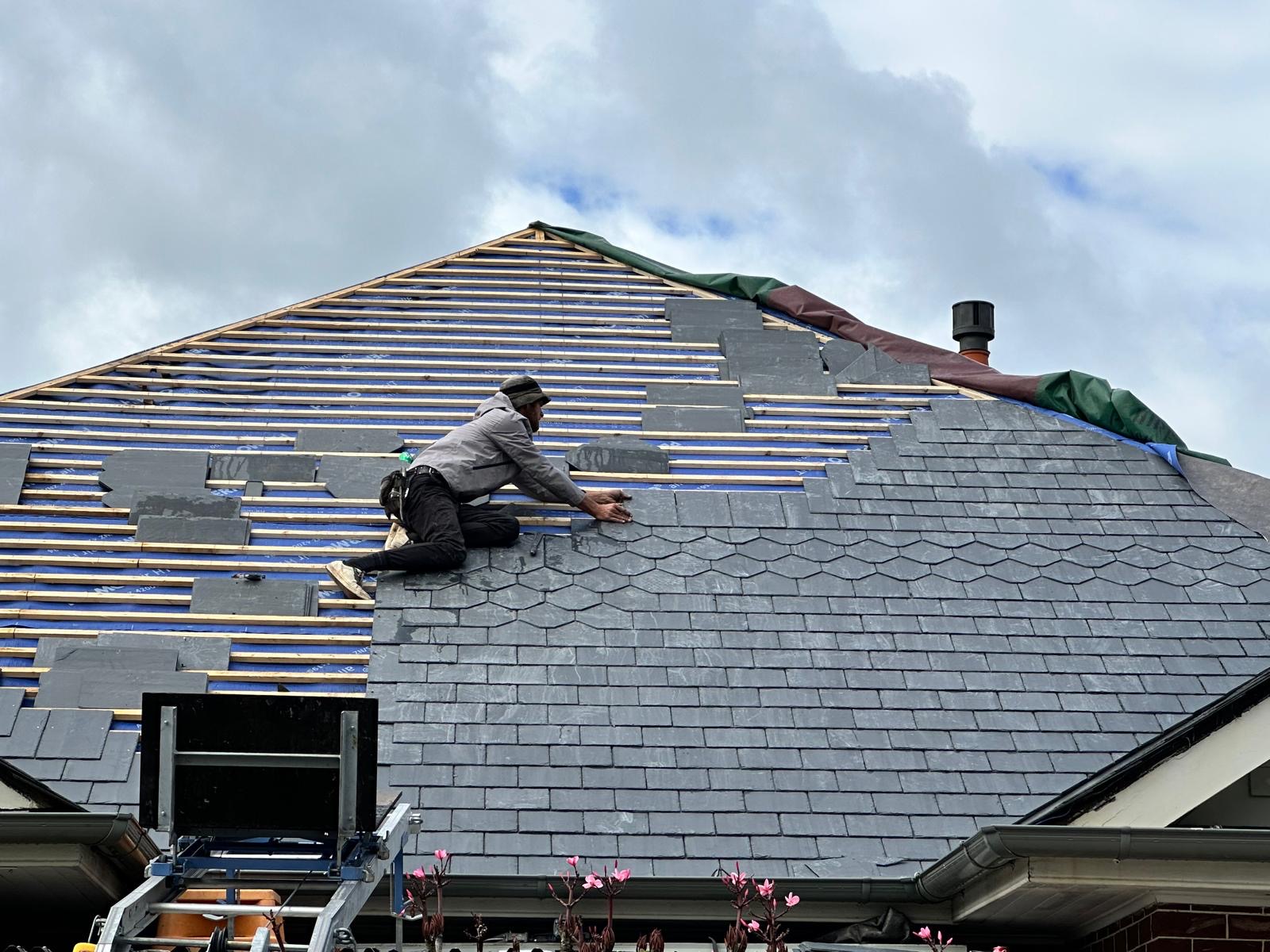 Slate roofing