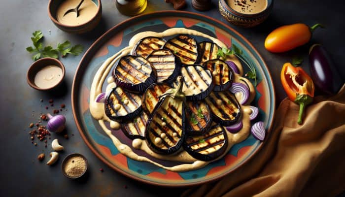 Grilled Eggplant Drenched in Irresistible Tahini Sauce