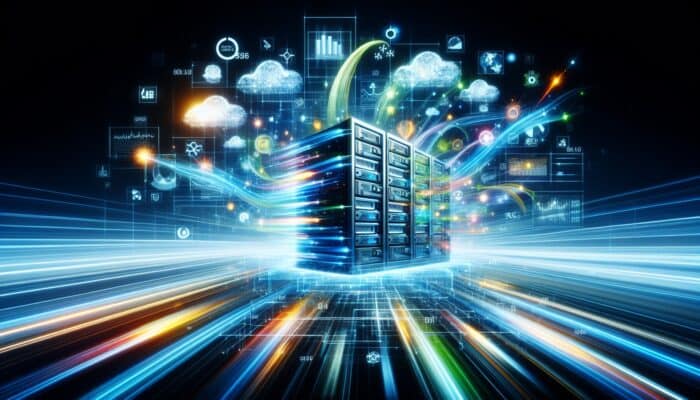 Optimising Mobile E-Commerce Hosting: A high-speed server managing mobile e-commerce transactions with swift load times.