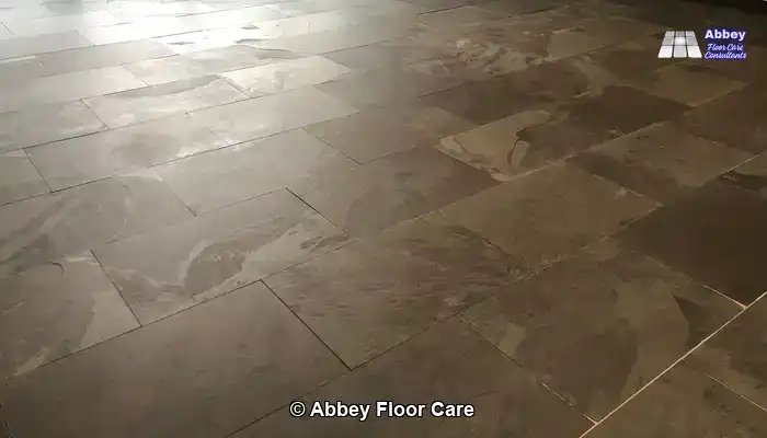 Achieving a Signature Wet Look for Natural Slate Flooring