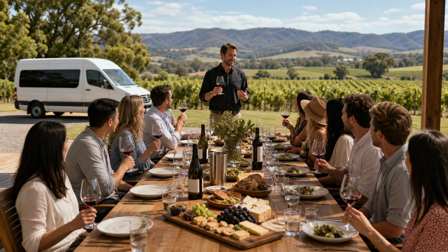 Yarra Valley Wine Tasting Tours: visual reference for 2. Yarra Valley Wine Tasting Tours: Group Experiences for Up to 19 Guests With Lunch